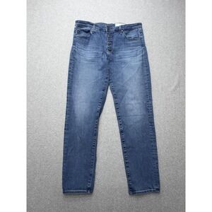 AG Adriano Goldschmied x Anthropologie Womens 30R High Rise Straight Jeans